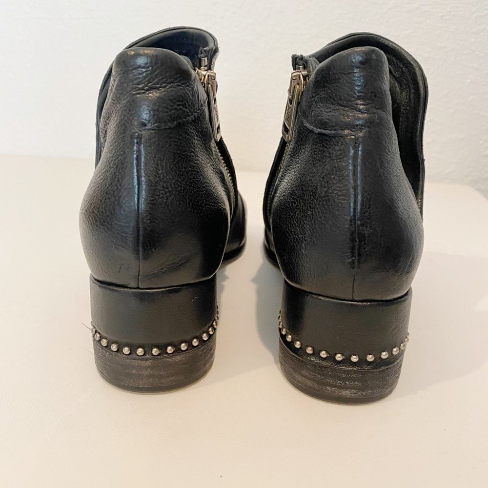 FINAL SALE: A.S.98 Leather black Miles Peep Toe Bootie New - Picture 8 of 14
